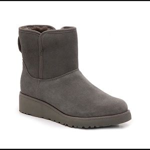 UGG Kristin Wedge Grey Booties 7.5